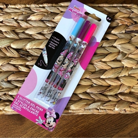 Disney Junior: Minnie Mouse 3 Glitter Gel Pens - Picture 1 of 1